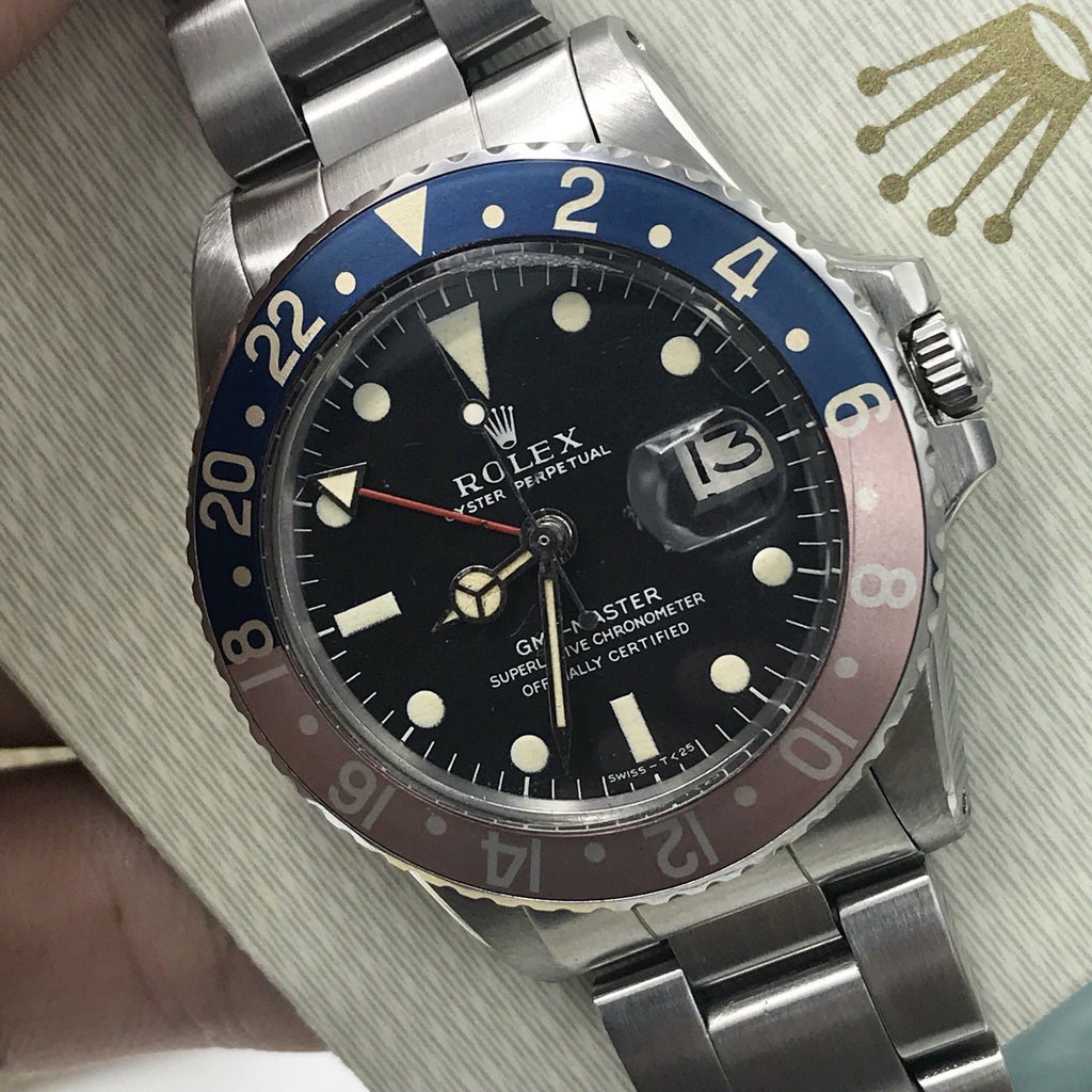 Vintage Rolex GMT Master 1675 Mk1 Long E & Full Set Double Punch Papers 1972