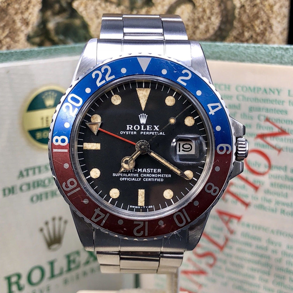1973 Vintage Rolex GMT Master 1675 Mk2 Dial Full Set Punch Papers Box