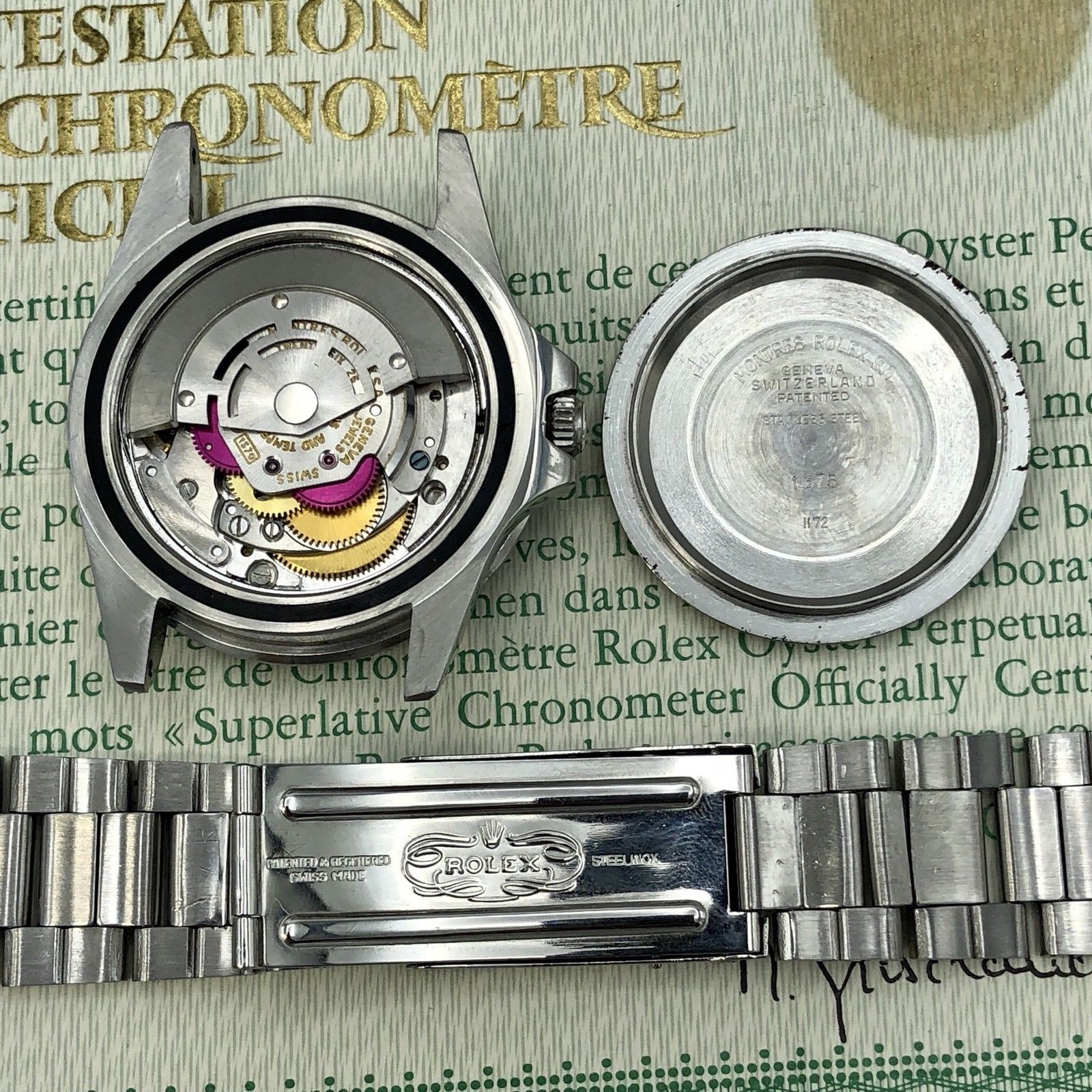 1973 Vintage Rolex GMT Master 1675 Mk2 Dial Full Set Punch Papers Box