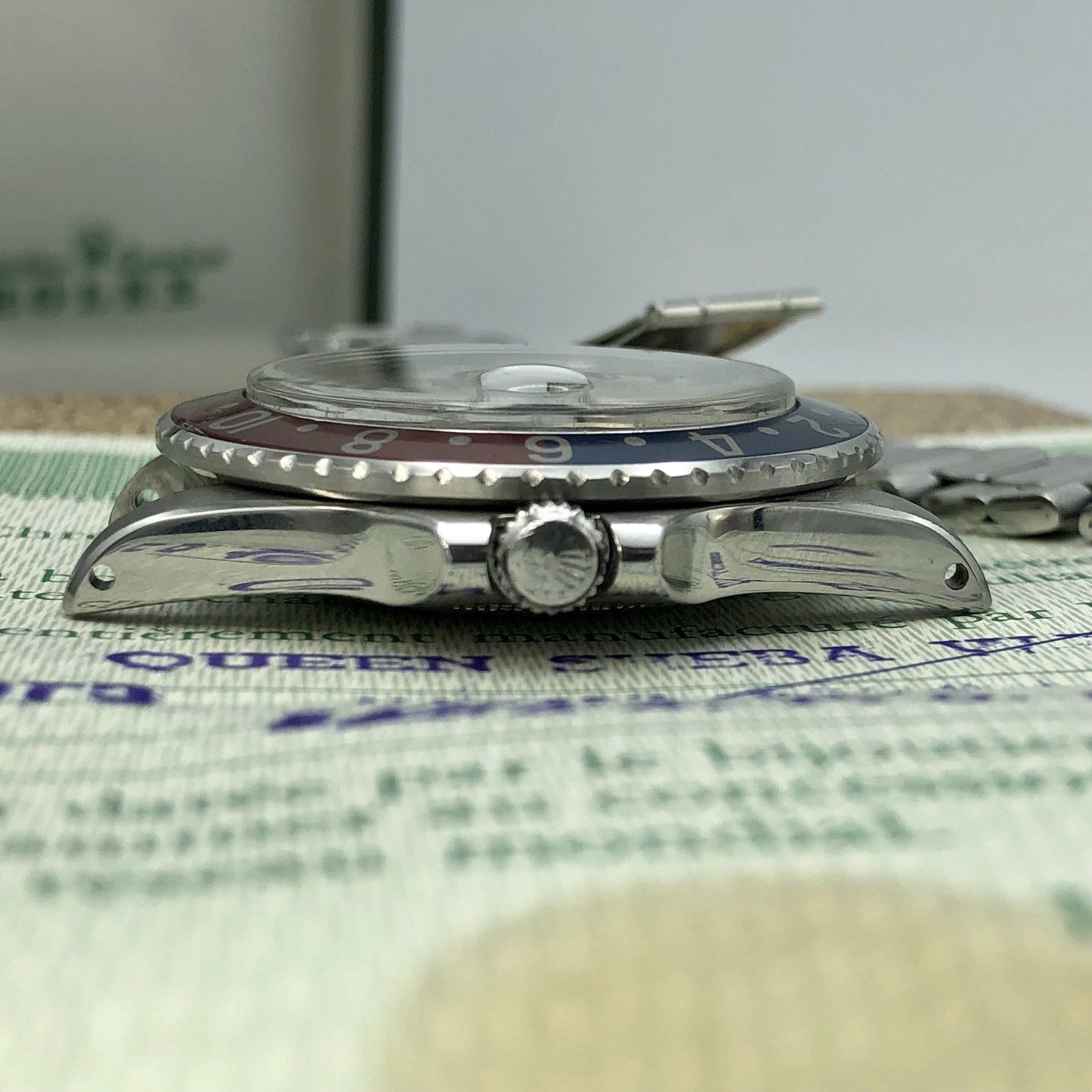 1973 Vintage Rolex GMT Master 1675 Mk2 Dial Full Set Punch Papers Box
