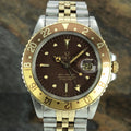 Vintage Rolex GMT Master 1675 Steel & Gold Nipple Dial Root Beer Unpolished 1979