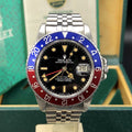Vintage Rolex GMT Master 16750 Glossy Patina Dial Full Set Punch Papers Box 1984