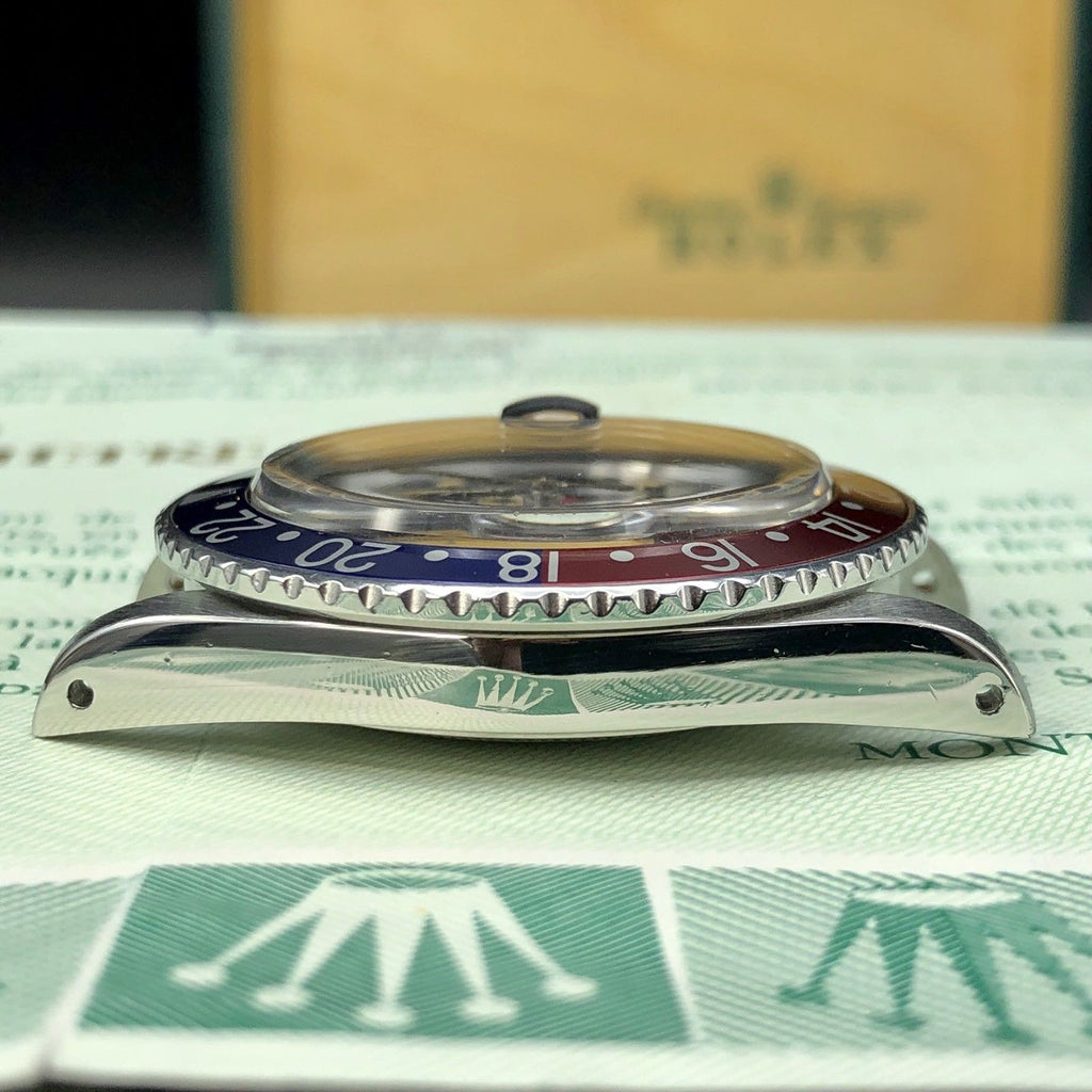 Vintage Rolex GMT Master 16750 Glossy Patina Dial Full Set Punch Papers Box 1984