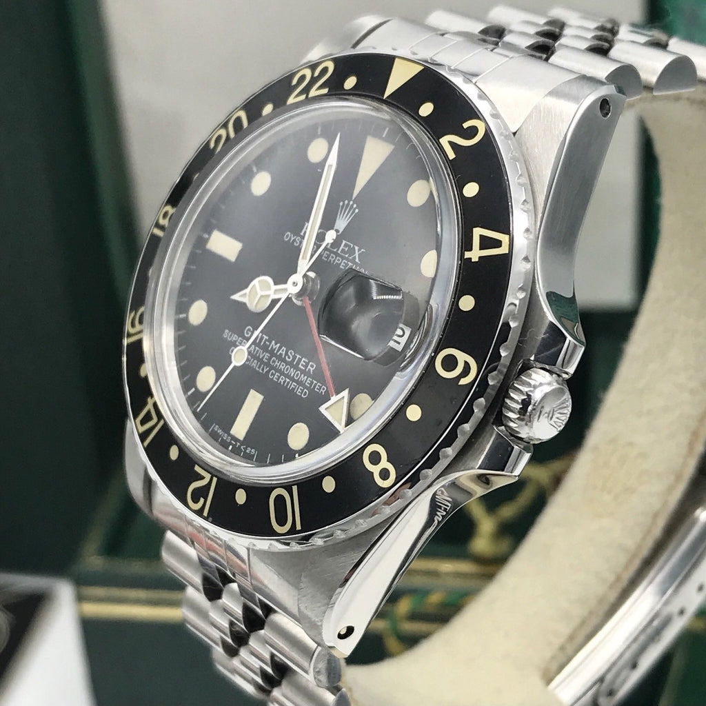 Vintage Rolex GMT Master 16750 Original Dial & Hands Full Set 1984 Faded Papers