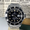 Vintage Rolex Submariner 16610 Patina Dial 1990 with invoice