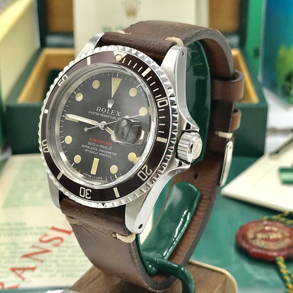 Rolex Submariner 1680 Red Meter First Tropical fullset box & Paper