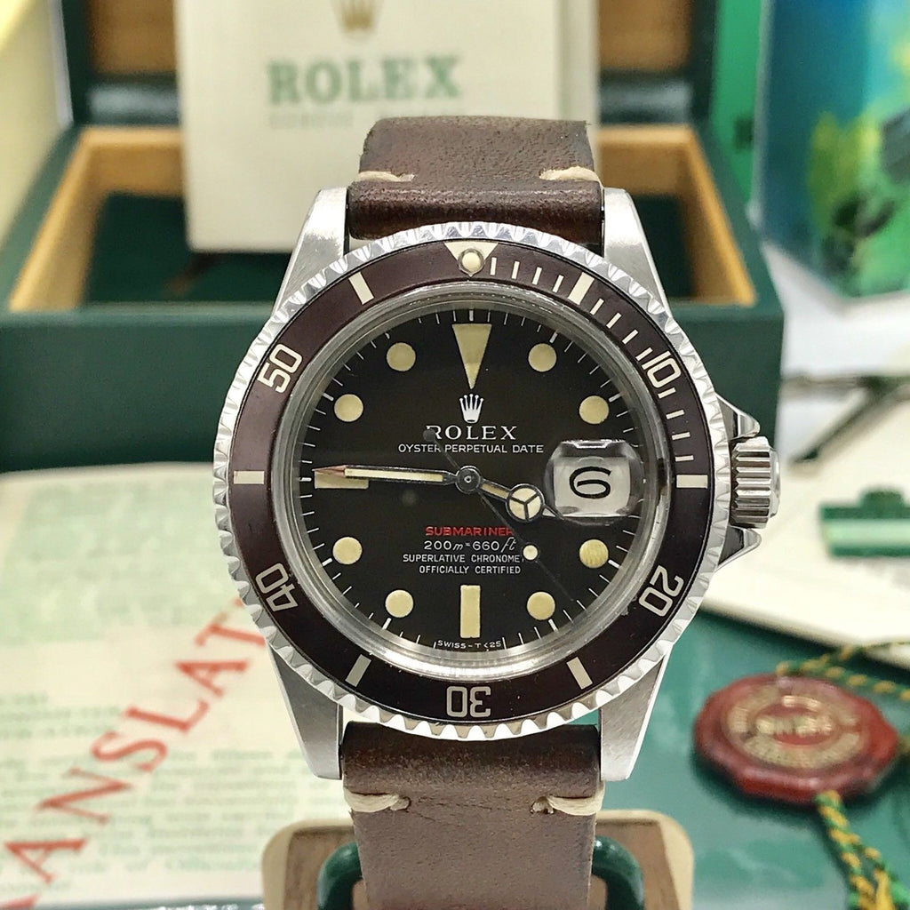 Rolex Submariner 1680 Red Meter First Tropical fullset box & Paper