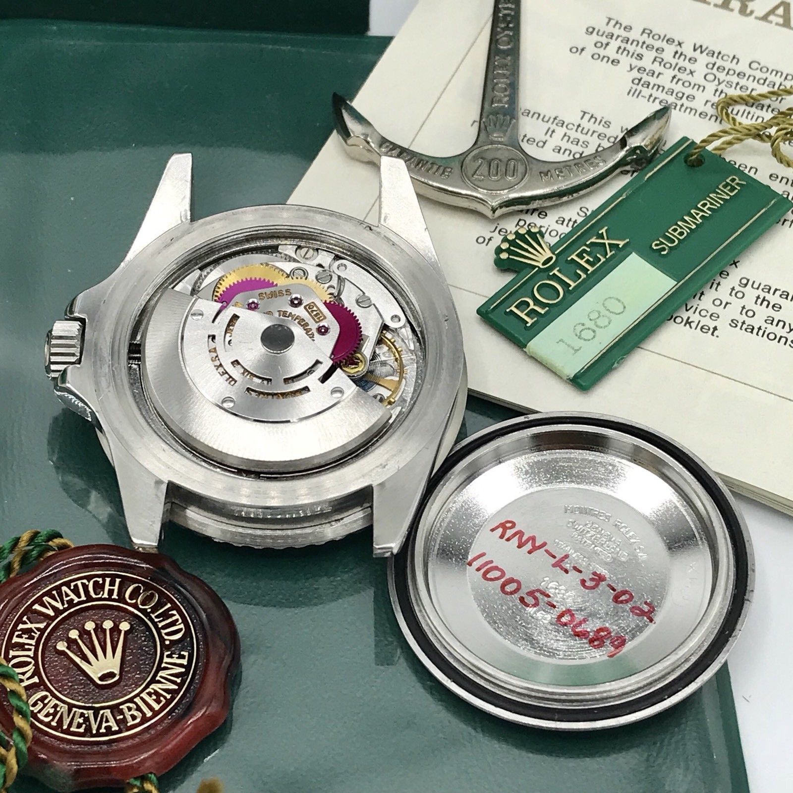 Rolex Submariner 1680 Red Meter First Tropical fullset box & Paper