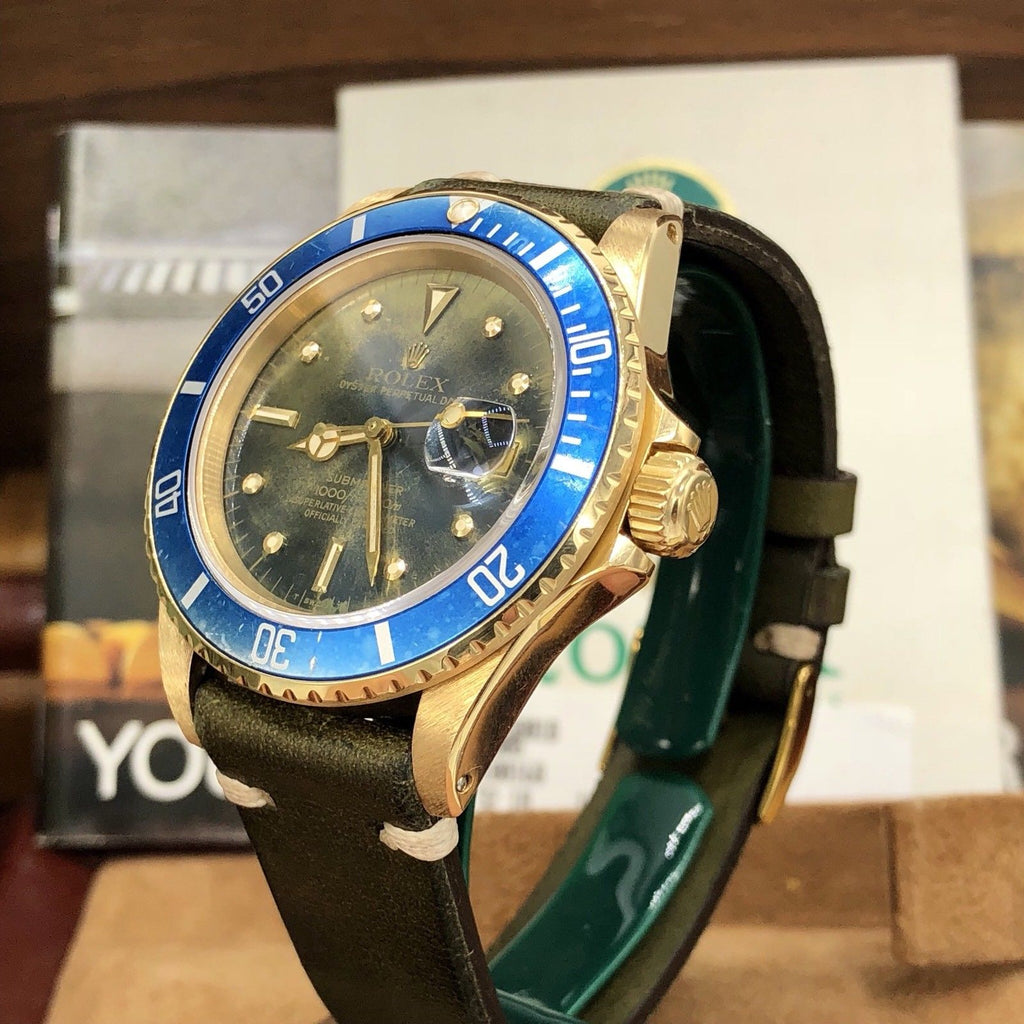 Vintage Rolex Submariner 16808 Amazing Tropical Full Set Punch Papers Box 1984