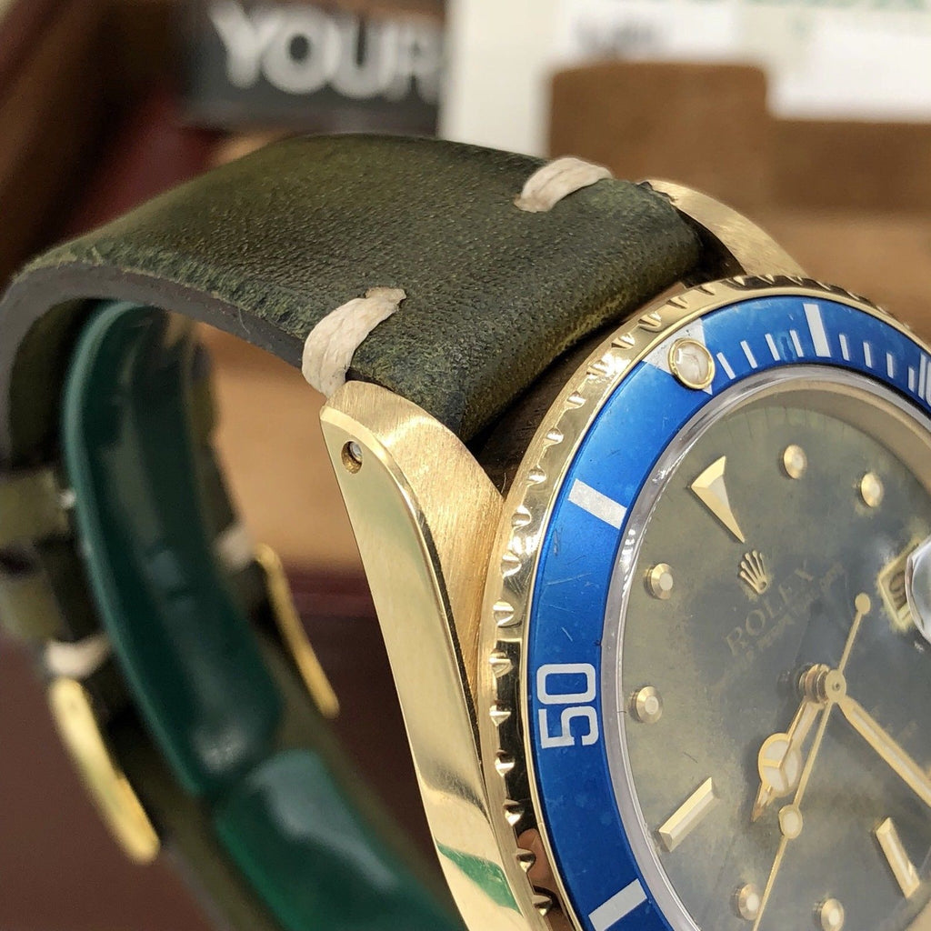 Vintage Rolex Submariner 16808 Amazing Tropical Full Set Punch Papers Box 1984