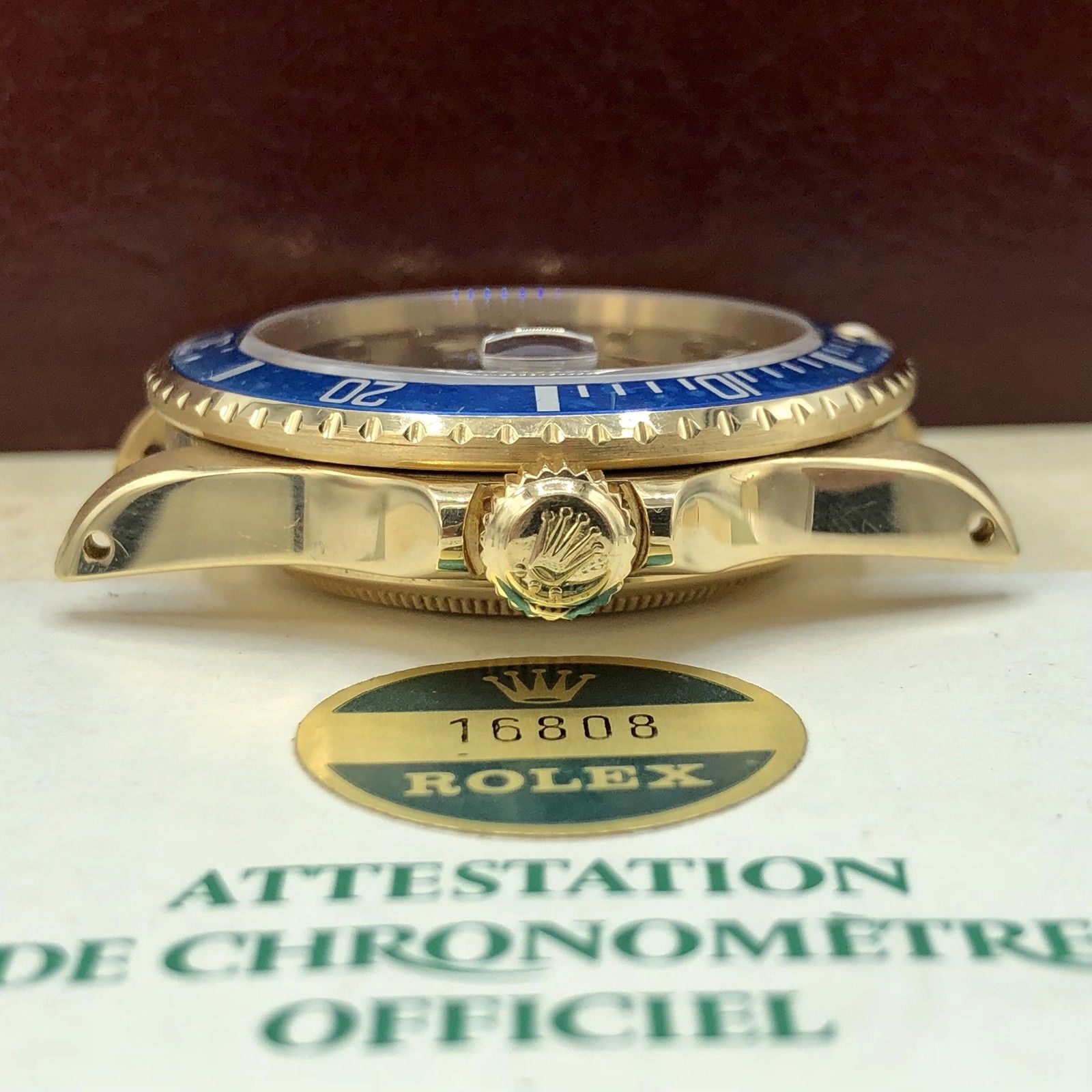 Vintage Rolex Submariner 16808 Amazing Tropical Full Set Punch Papers Box 1984