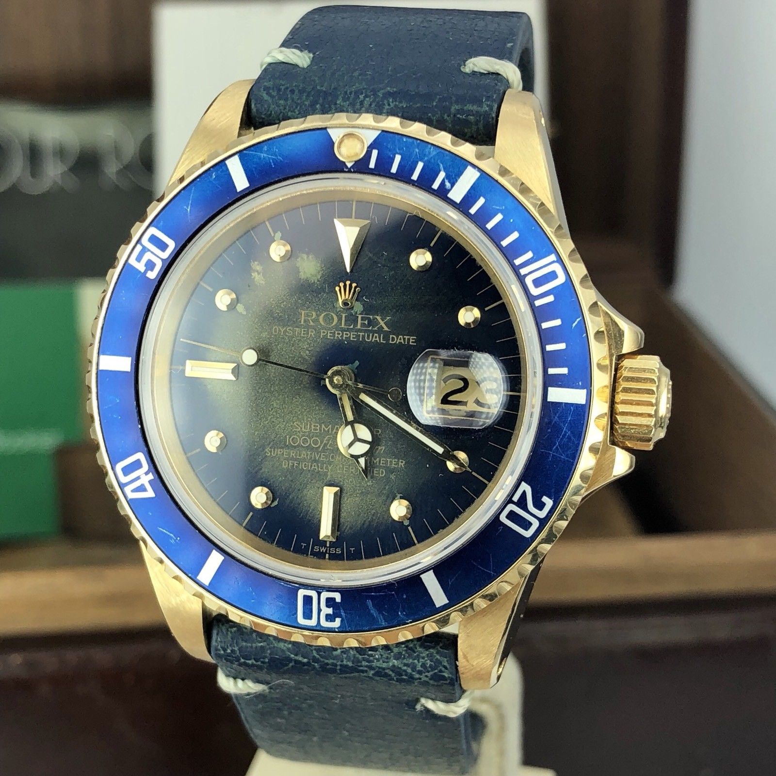 1981 Vintage Rolex Submariner 16808 Full Tropical Dial Full Set Papers Box
