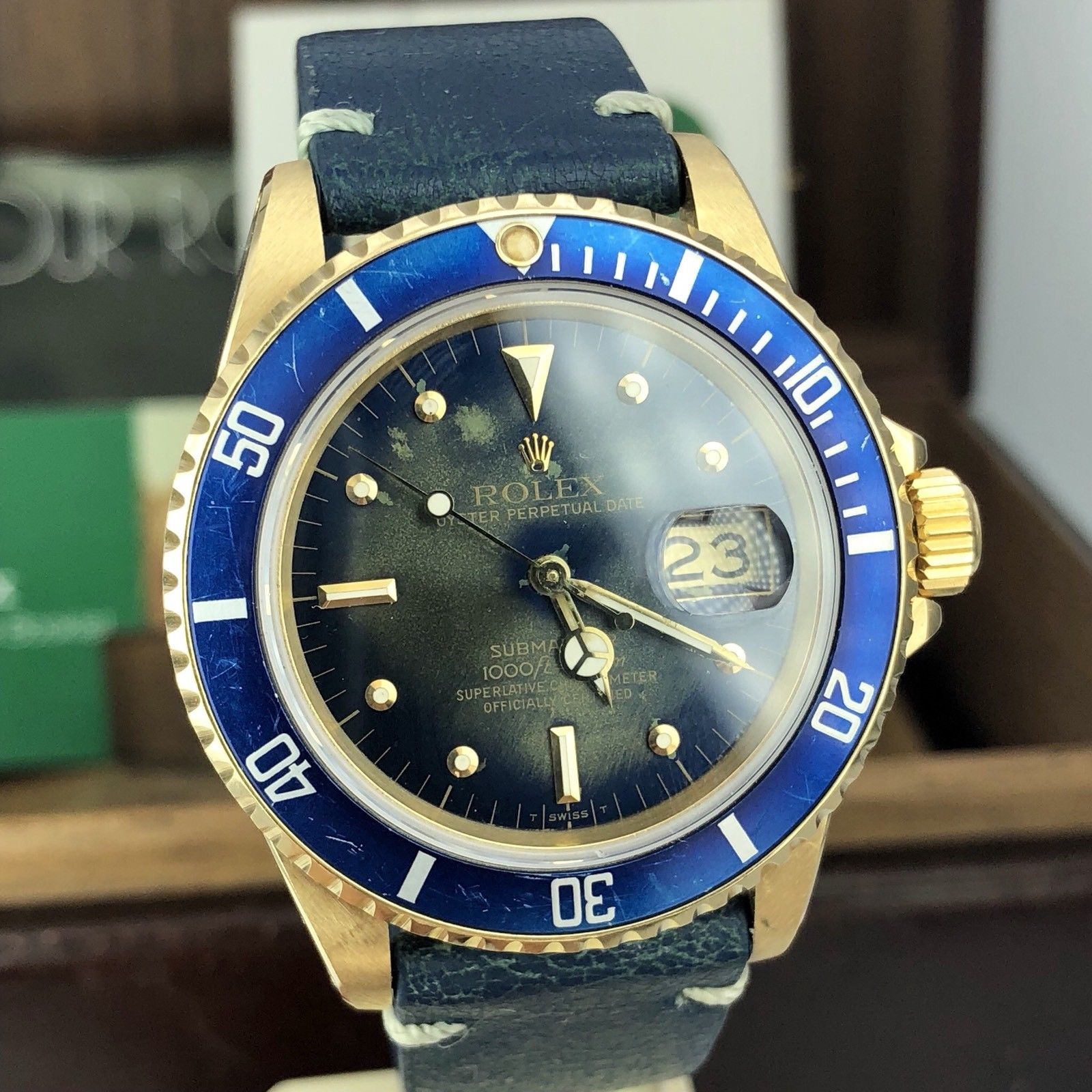 1981 Vintage Rolex Submariner 16808 Full Tropical Dial Full Set Papers Box