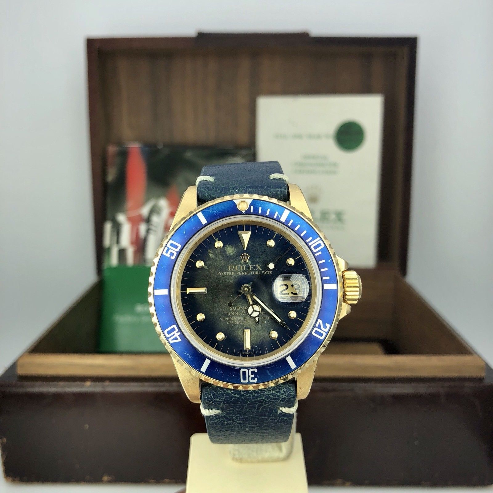 1981 Vintage Rolex Submariner 16808 Full Tropical Dial Full Set Papers Box