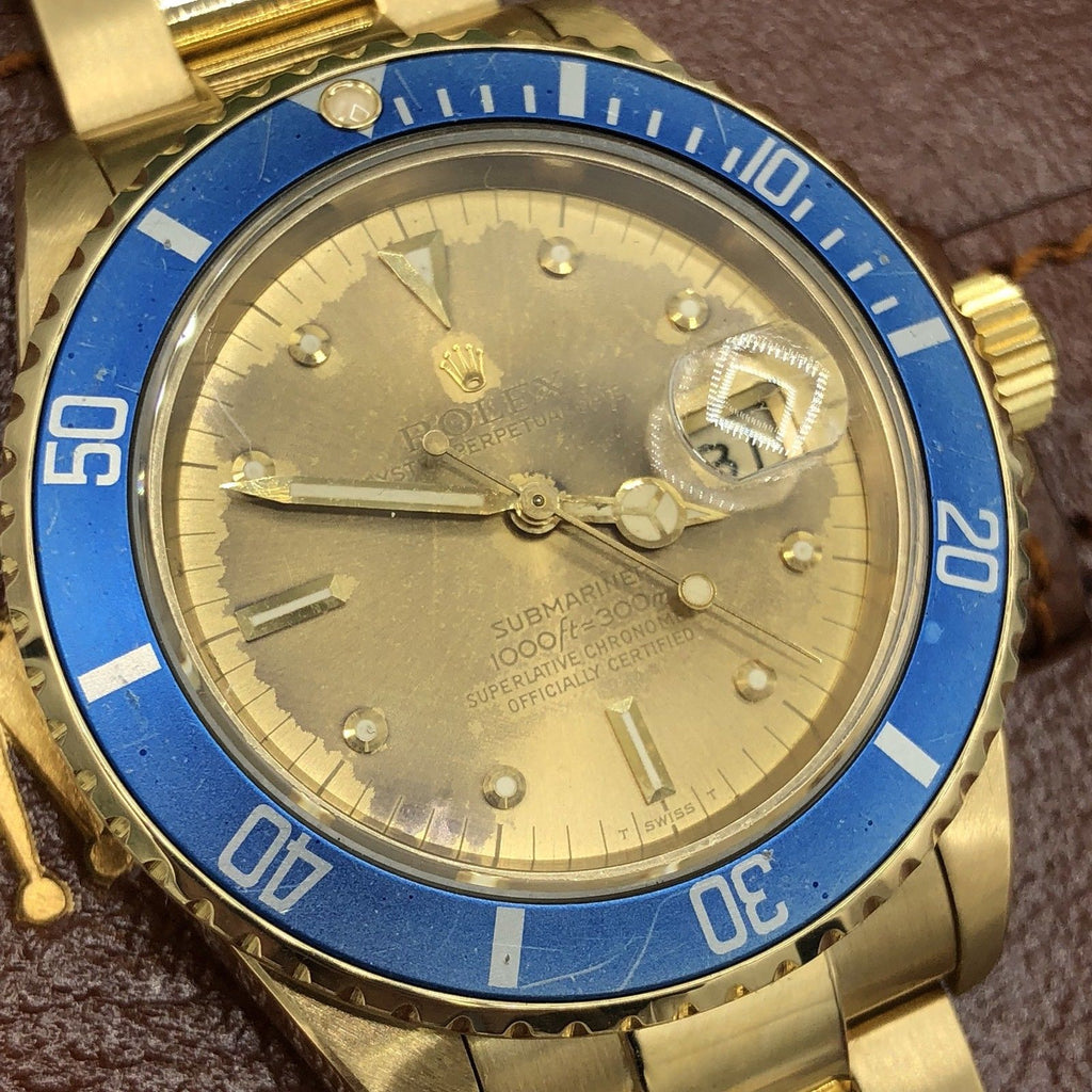 Vintage Rolex Submariner 16808 Full Tropical Dial Full Set Papers Box 1984