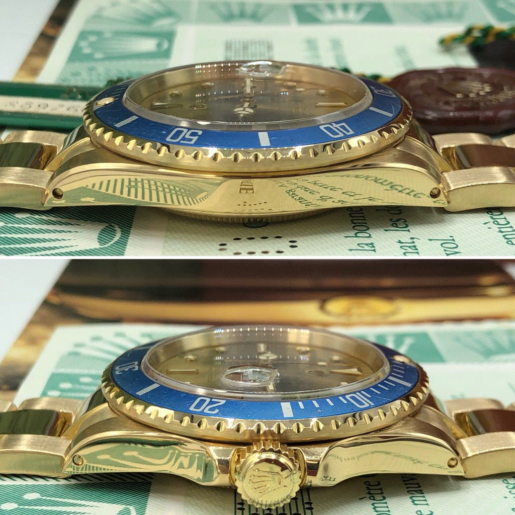 Vintage Rolex Submariner 16808 Full Tropical Dial Full Set Papers Box 1984