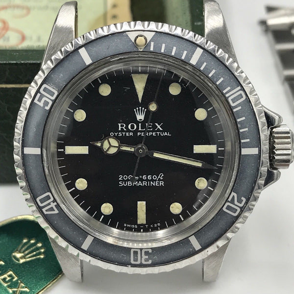 Vintage Rolex Submariner 5513 Meter First & Full Set Box Papers 1966