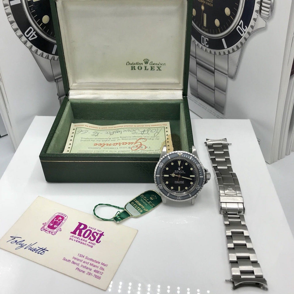 Vintage Rolex Submariner 5513 Meter First & Full Set Box Papers 1966