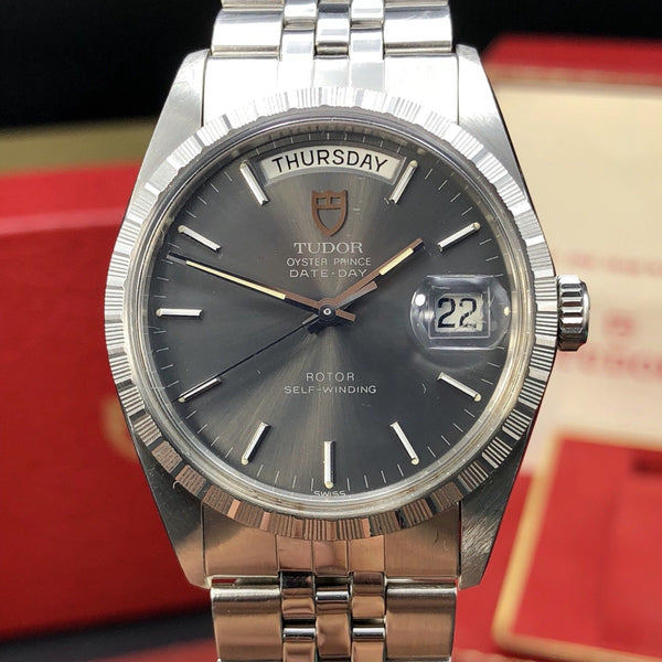 1988 Vintage Rolex Tudor 94510 DayDate Gray dial box & Papers