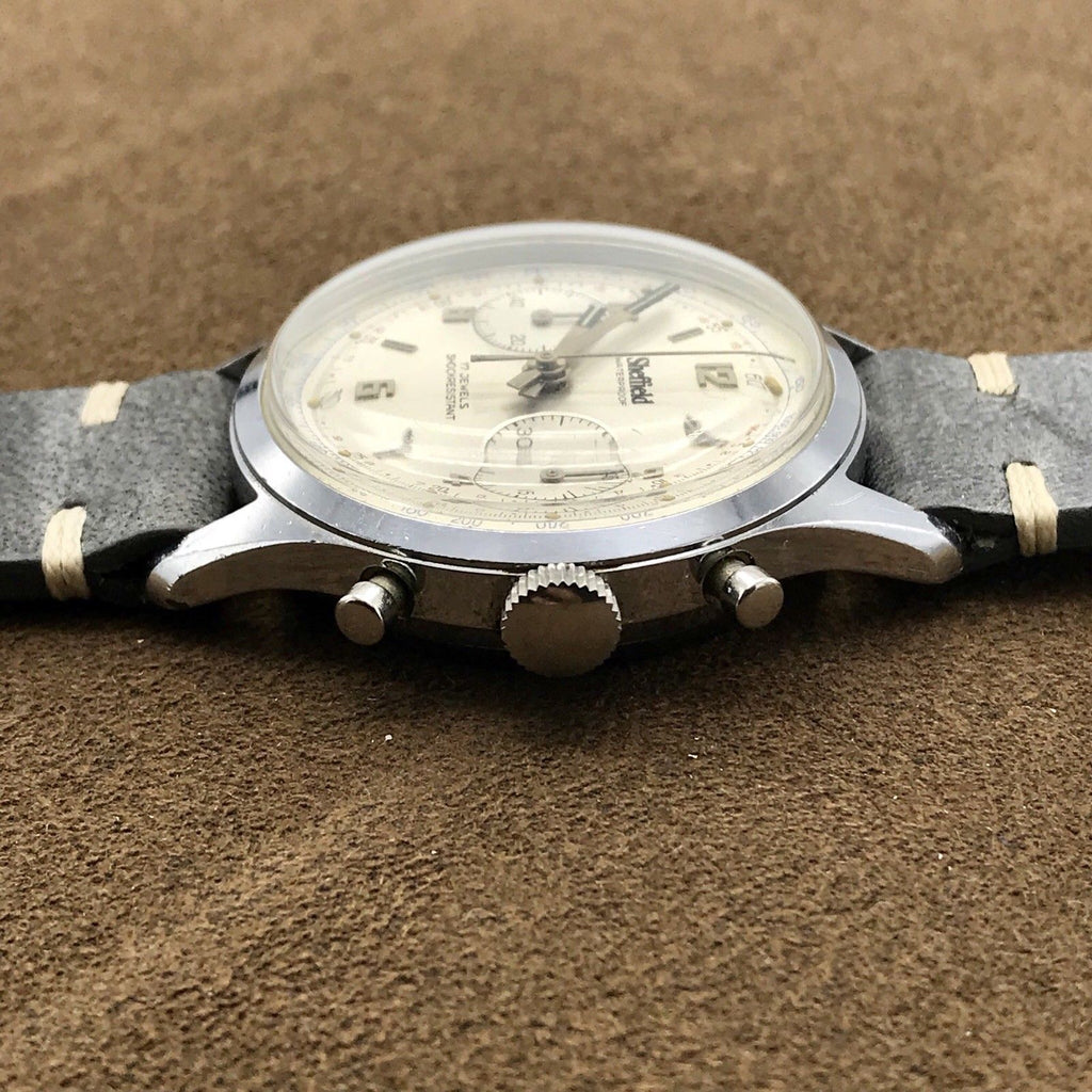 Vintage Sheffield 351-210 Chronograph Venus 210 Manual Wind Watch