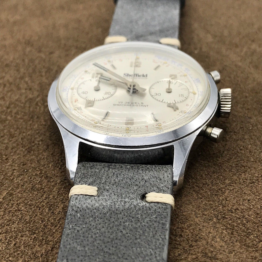 Vintage Sheffield 351-210 Chronograph Venus 210 Manual Wind Watch