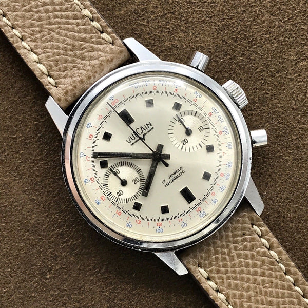 Vintage Vulcain 1376 Chronograph Valjoux 7733 Manual wind large size