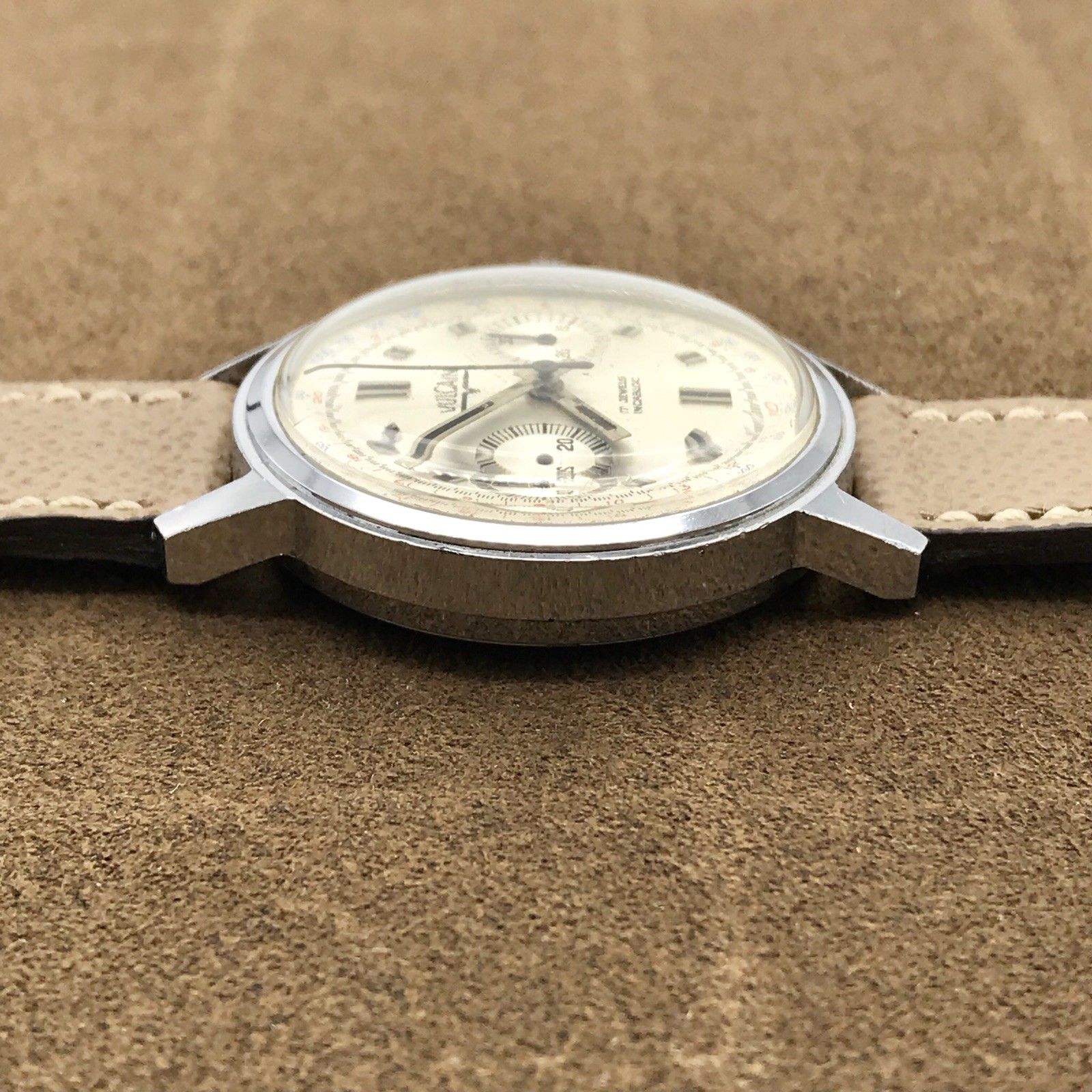 Vintage Vulcain 1376 Chronograph Valjoux 7733 Manual wind large