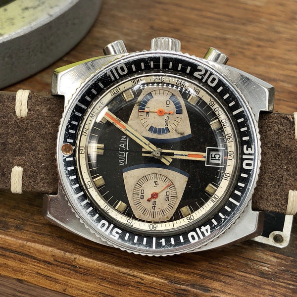 Vintage Vulcain 2622 Chronograph Valjoux 7734 Manual wind large size