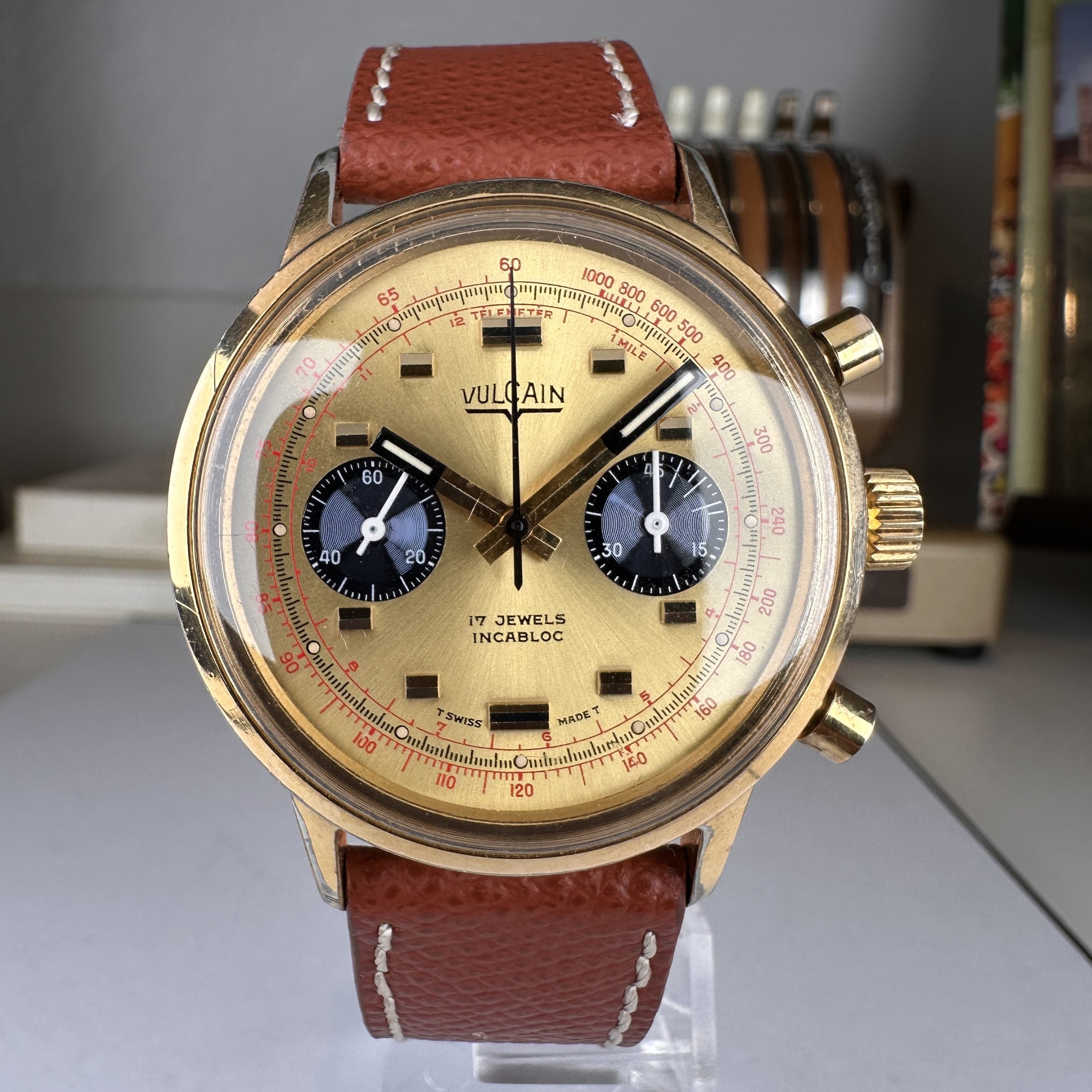 Vintage Vulcain Chronograph Valjoux 7733 movement