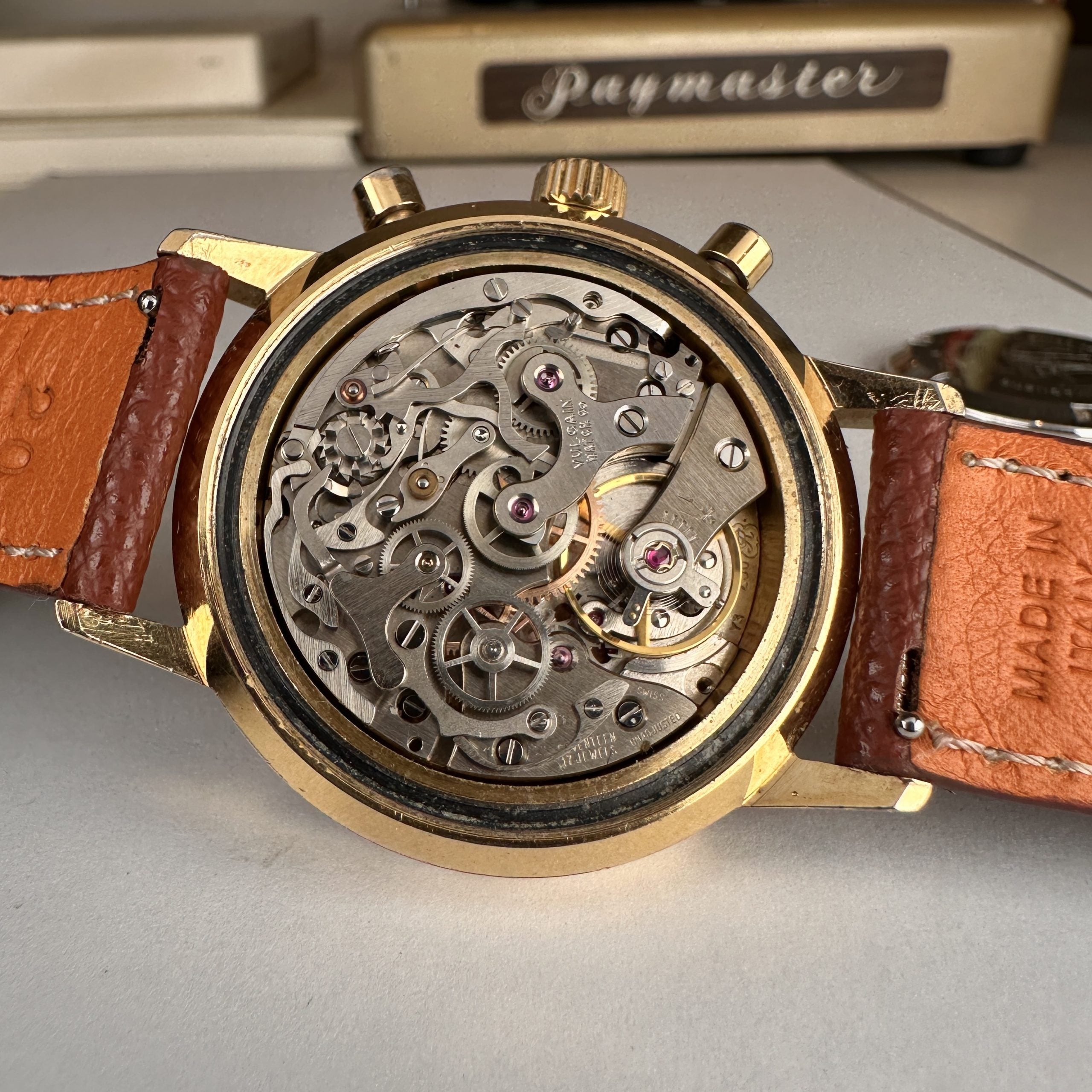 Vintage Vulcain Chronograph Valjoux 7733 movement