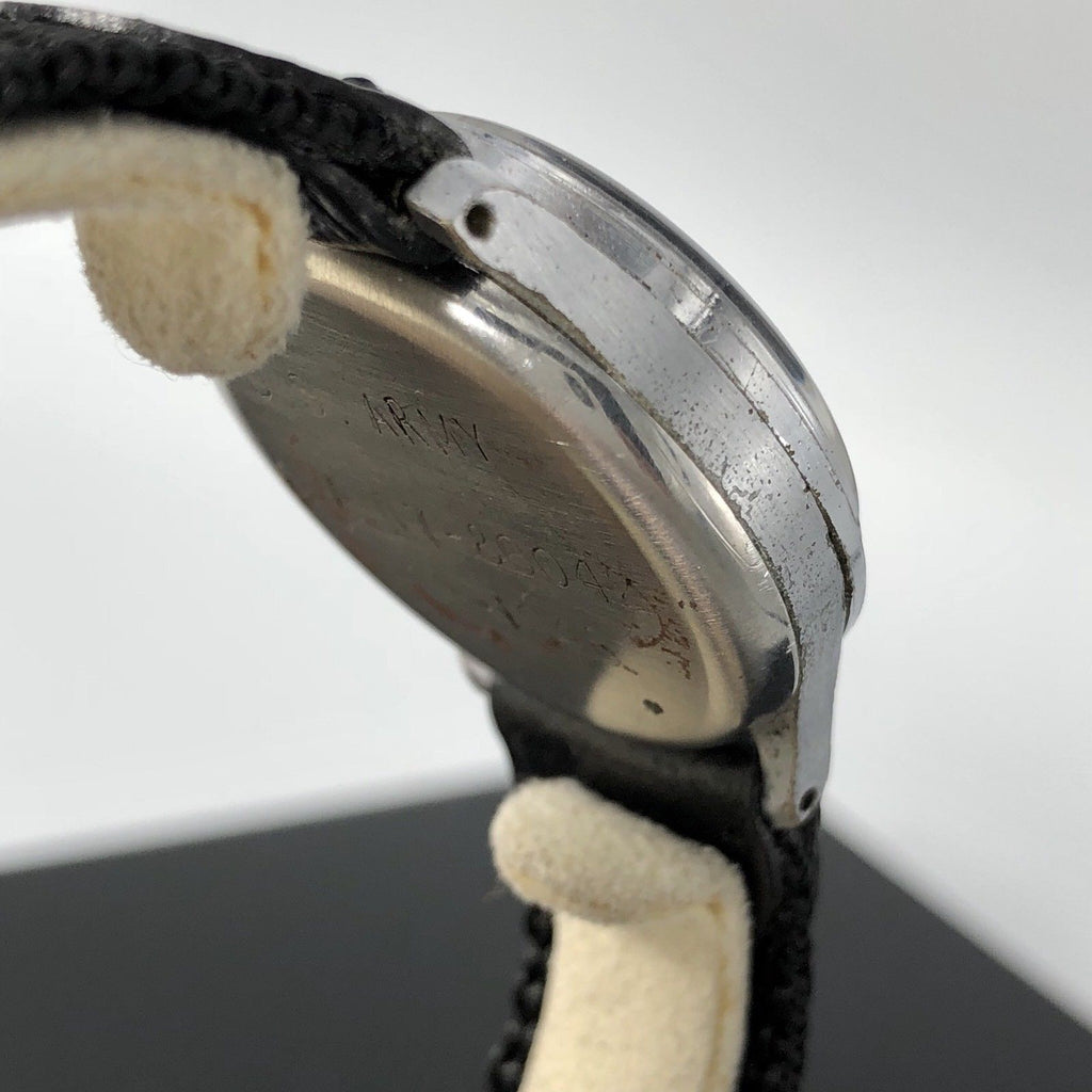 Vintage rare Harman Watch Company Chronograph military watch 1940 Valjoux cal 77