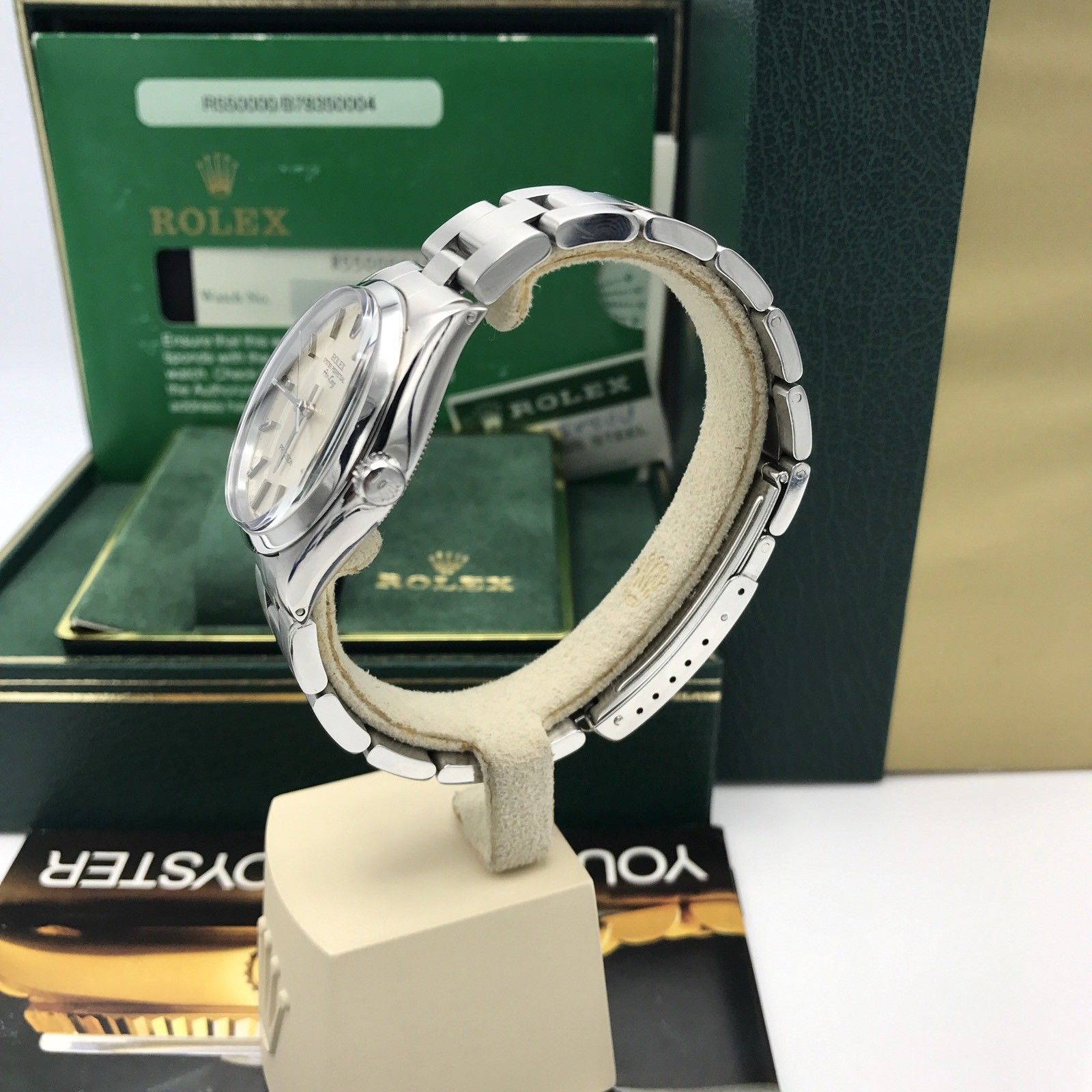 Vintage Rolex AirKing 5500 Original Dial & Hands Full Set 1986 With Papers