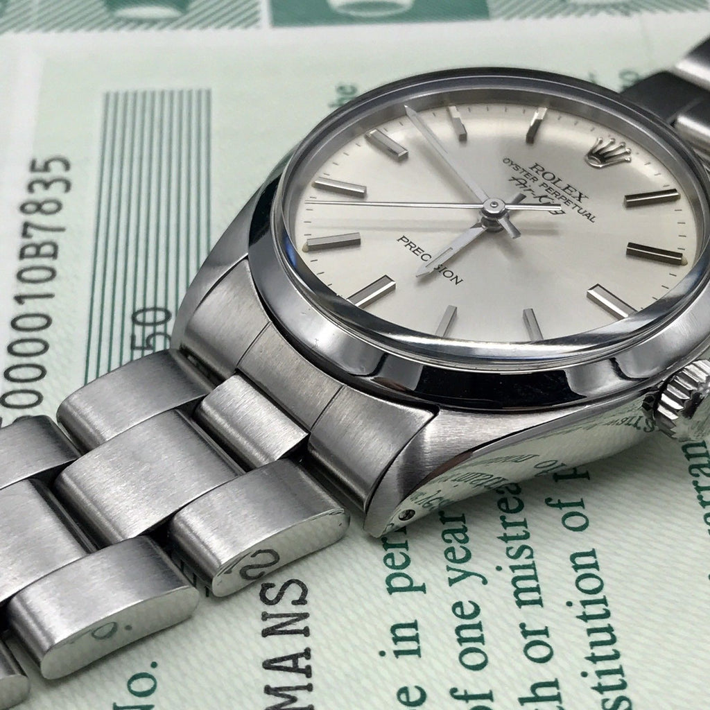 Vintage Rolex AirKing 5500 Original Dial & Hands Full Set 1986 With Papers