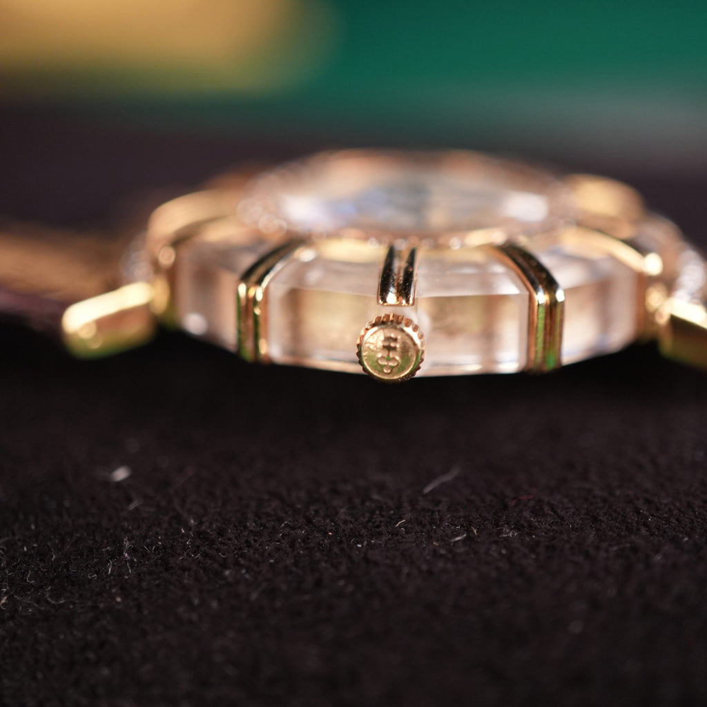 Corum Princess Limelight 24.787.65 18k Yellow Gold Diamond Crystal MOP Dial