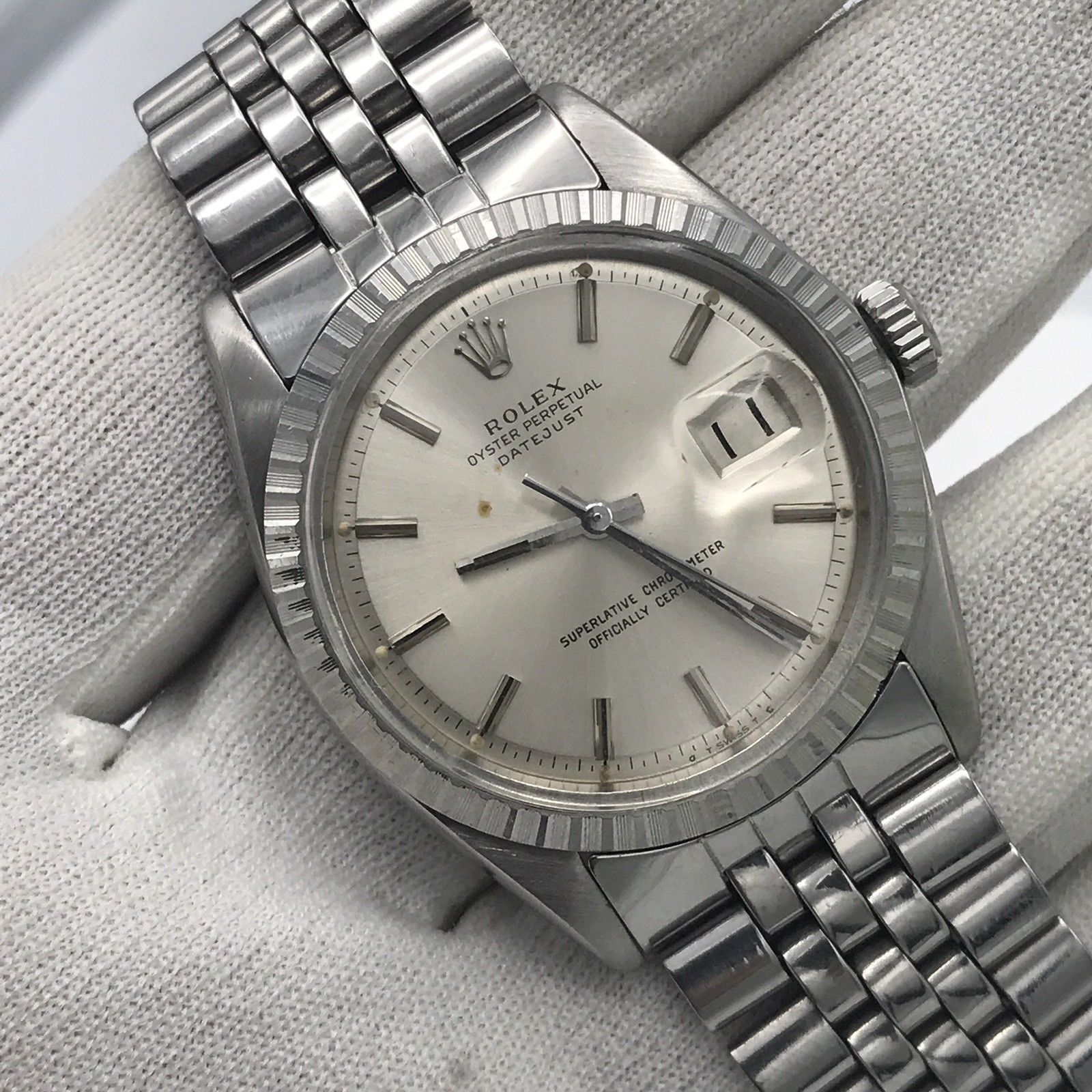 Vintage Rolex 1603 Date just Original Sigma Dial Original Hands 1976