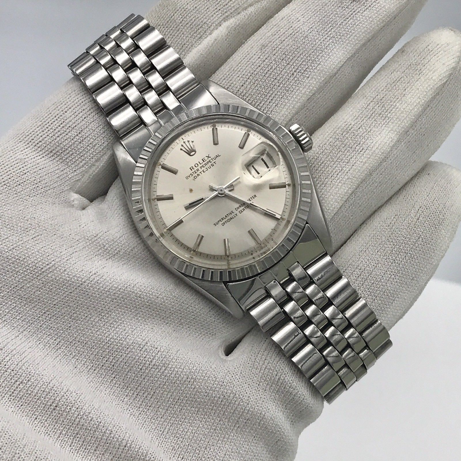 Vintage Rolex 1603 Date just Original Sigma Dial Original Hands 1976
