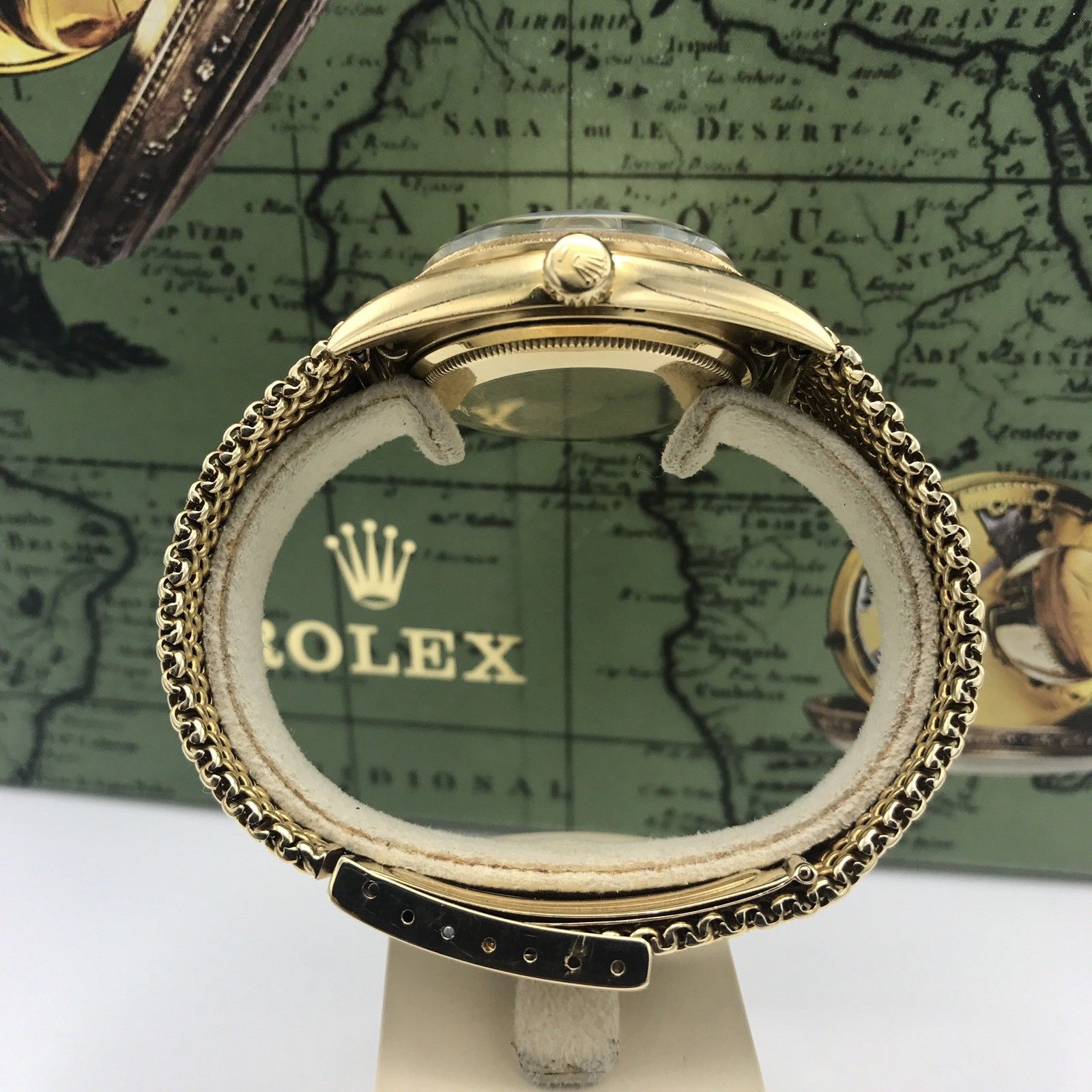 Vintage Rolex Day Date 1807 Solid 18k Gold Factory Dial Unique 18k Bracelet