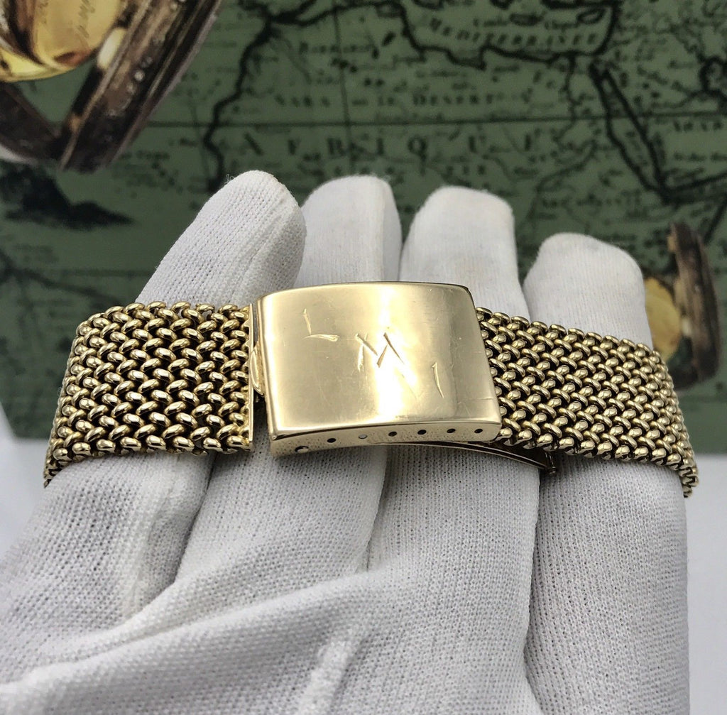 Vintage Rolex Day Date 1807 Solid 18k Gold Factory Dial Unique 18k Bracelet