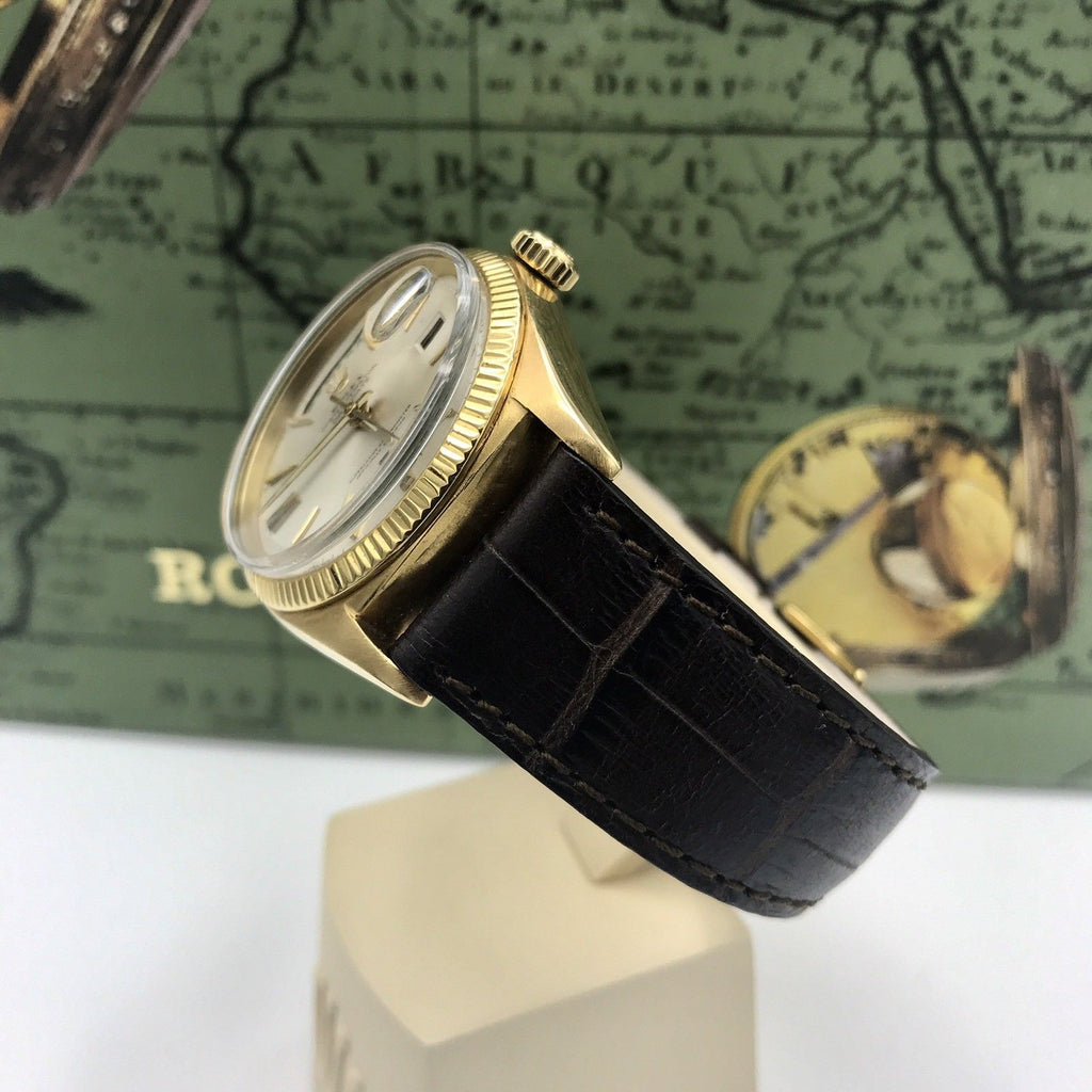 Vintage Rolex Day Date 1803 Solid 18k Gold Factory Dial Sword Hands