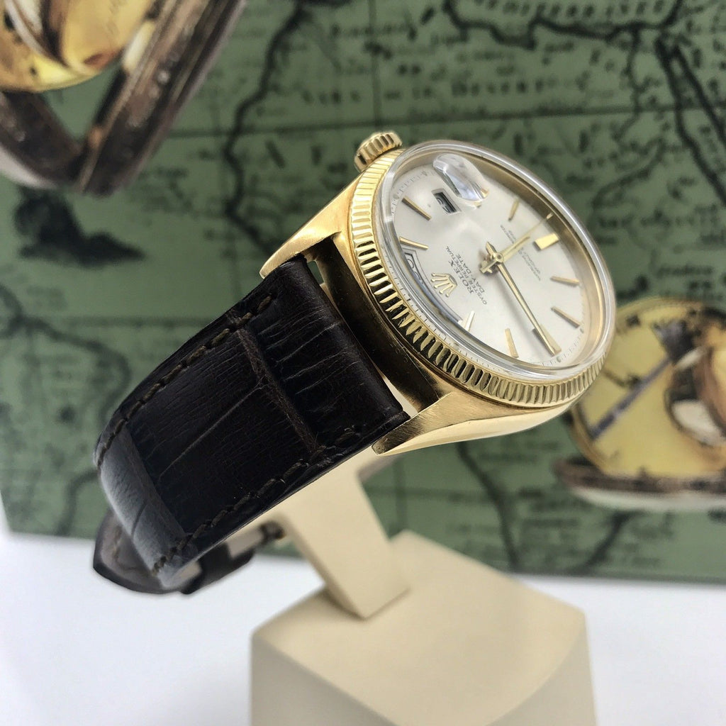 Vintage Rolex Day Date 1803 Solid 18k Gold Factory Dial Sword Hands