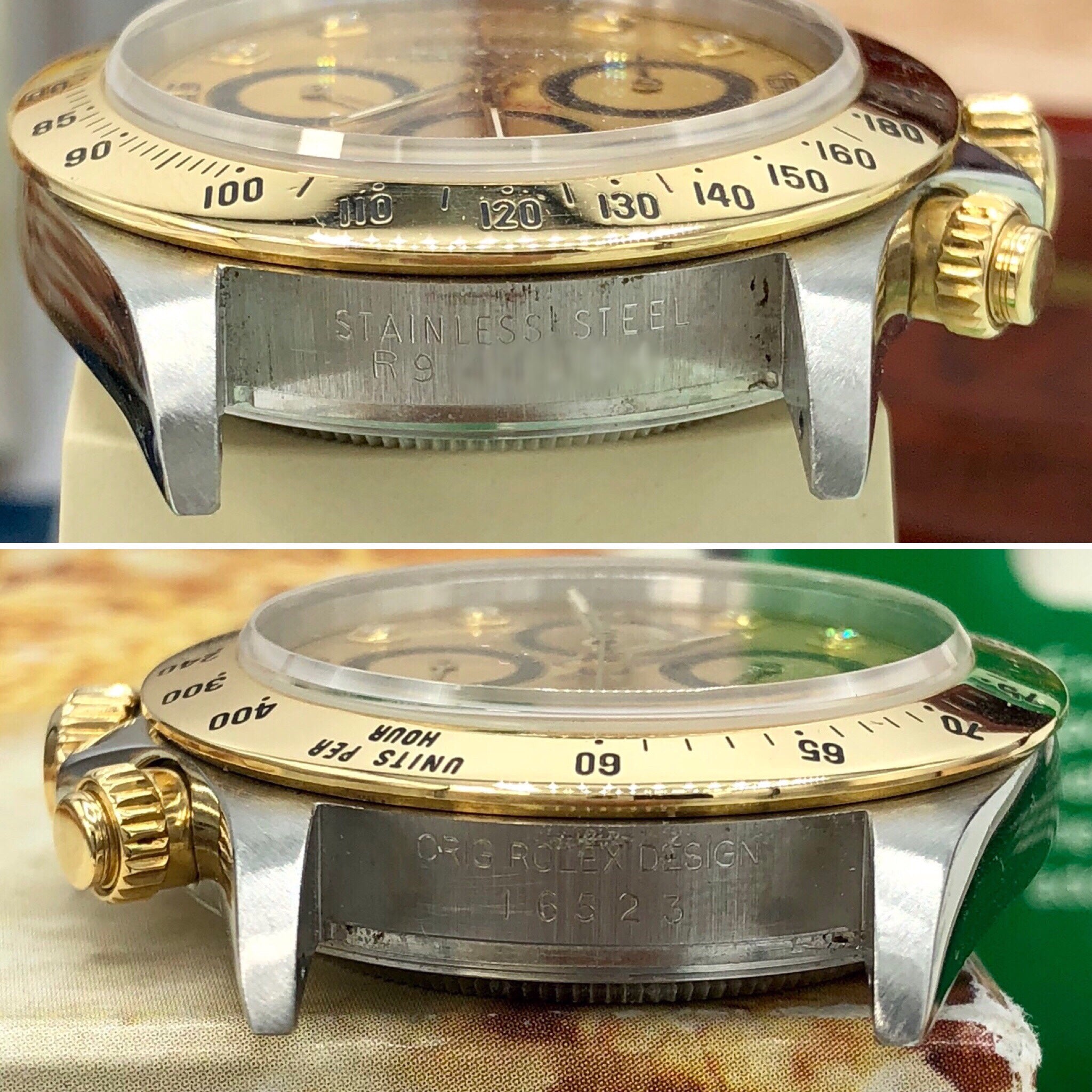 Vintage Rolex Daytona 16523 4 line Diamond zenith 1988 R Serial Full Set Papers