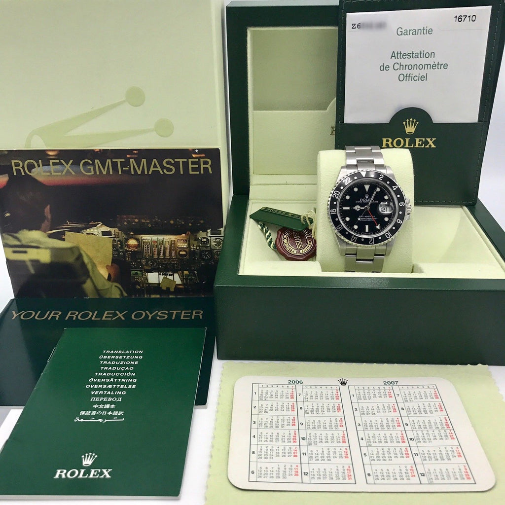 Rolex GMT-Master II 16710 Error Dial Unpolished FULL SET Papers Z Serial 2007