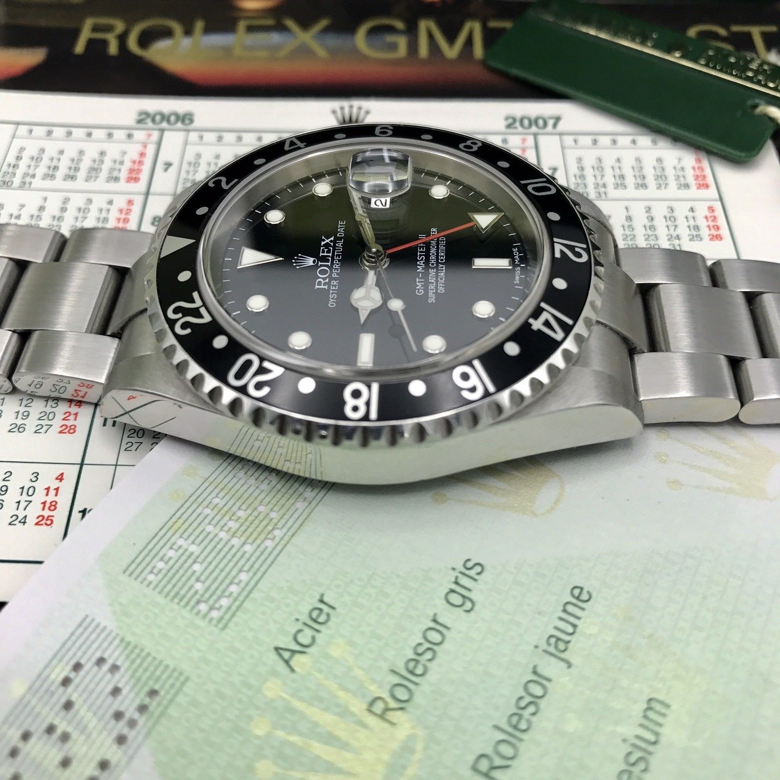 Rolex GMT-Master II 16710 Error Dial Unpolished FULL SET Papers Z Serial 2007