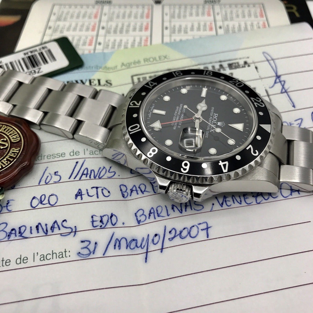 Rolex GMT-Master II 16710 Error Dial Unpolished FULL SET Papers Z Serial 2007