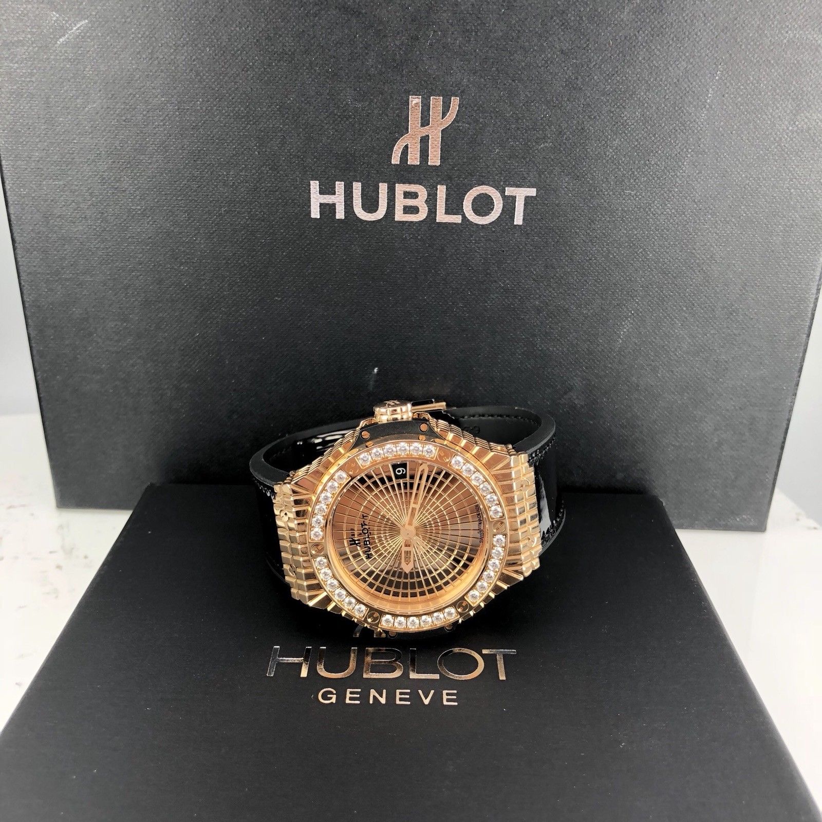 Hublot Big Bang Caviar 41mm Factory Diamond 18k Rose Gold 346.PX.0880.VR.1204