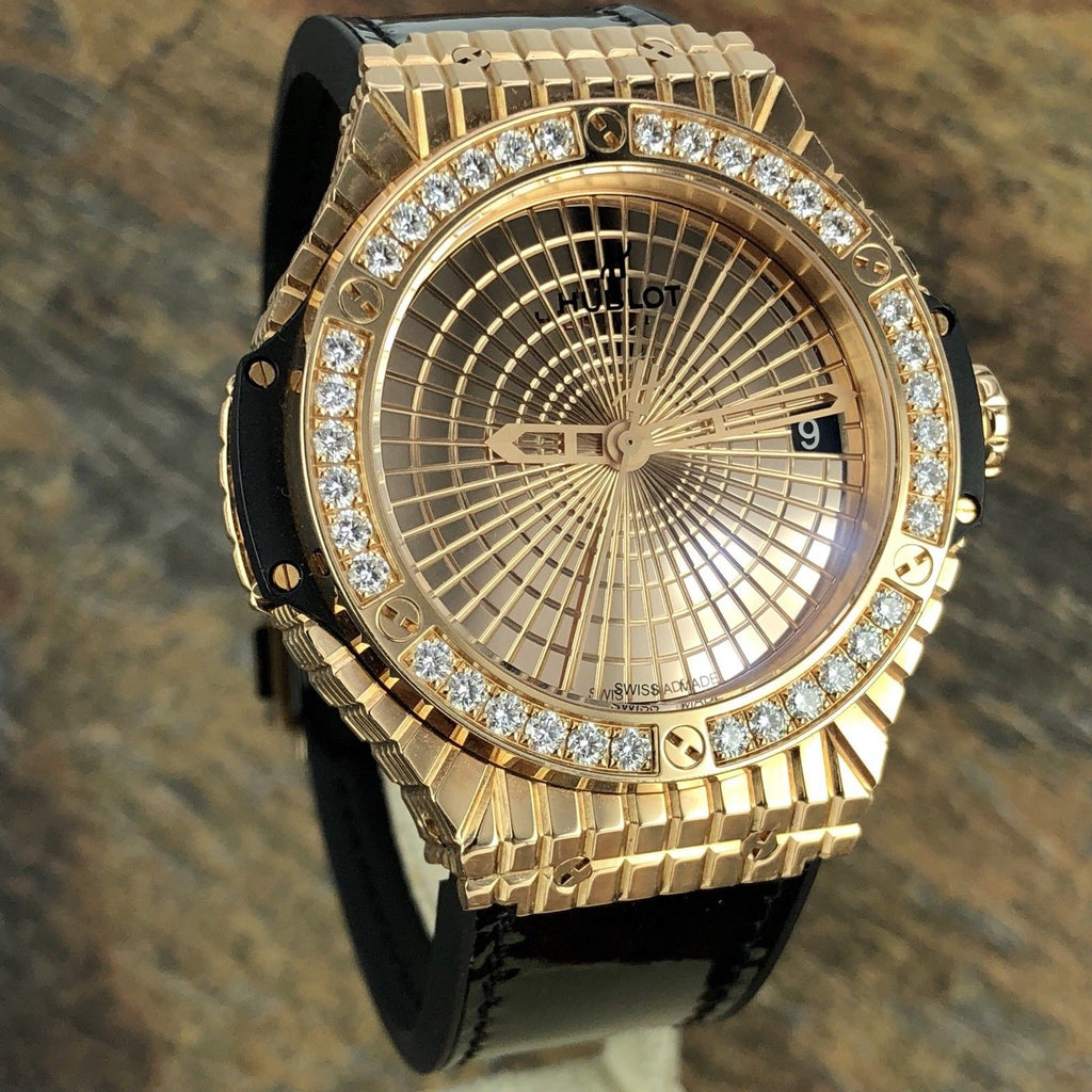 Hublot Big Bang Caviar 41mm Factory Diamond 18k Rose Gold 346.PX.0880.VR.1204