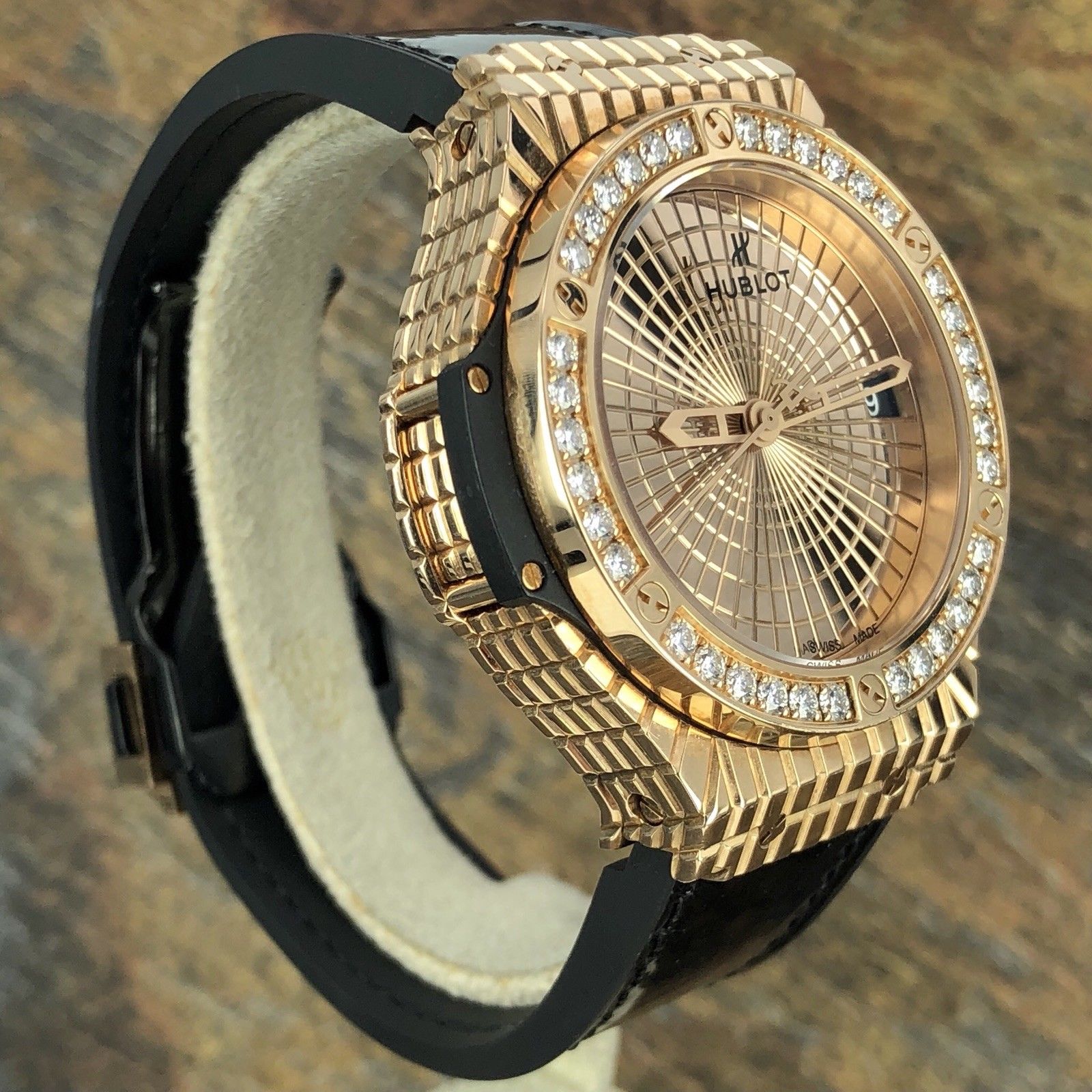 Hublot Big Bang Caviar 41mm Factory Diamond 18k Rose Gold 346.PX.0880.VR.1204