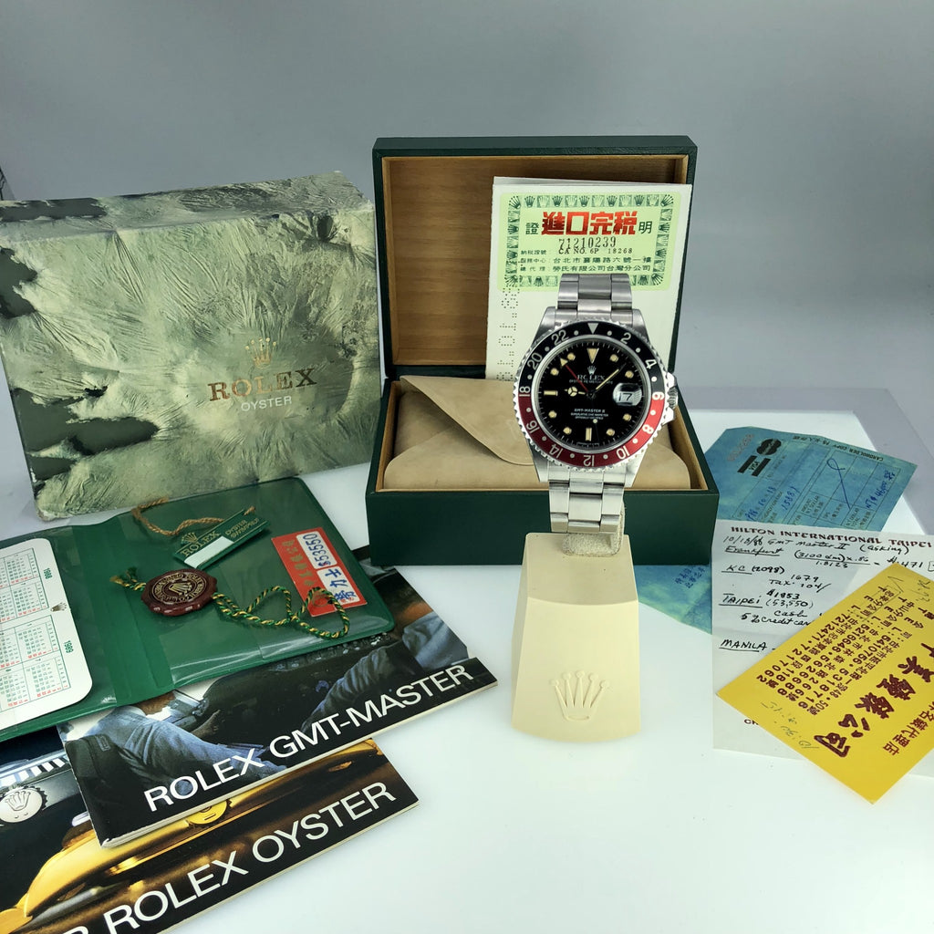 1988 Vintage Rolex GMT Master II 16760 Fat Lady Unpolished Full Set Box & Papers