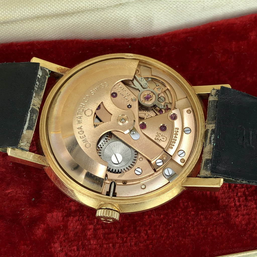 1969 Vintage Omega Solid 18k Gold Caliber 565 Argentina Case Box & Papers