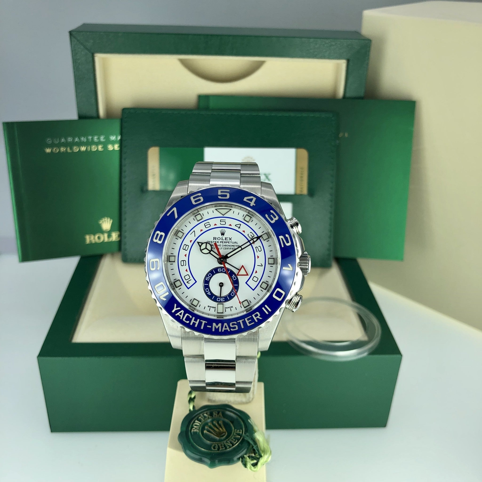 2018 Rolex Yacht-Master II 116680 Mint Condition New Hands Style Box & Card